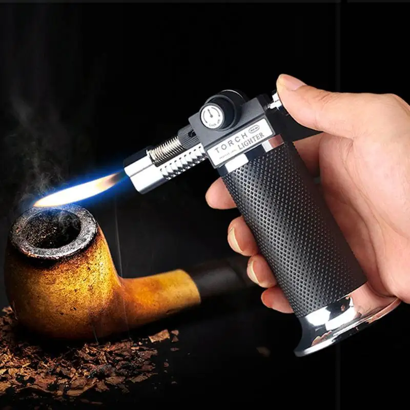 

Refillable Inflatable Lighter Adjustable Double-fire Type Spray Gun Welding Torch Directly Into Open Flame Lighter Torch Lighter