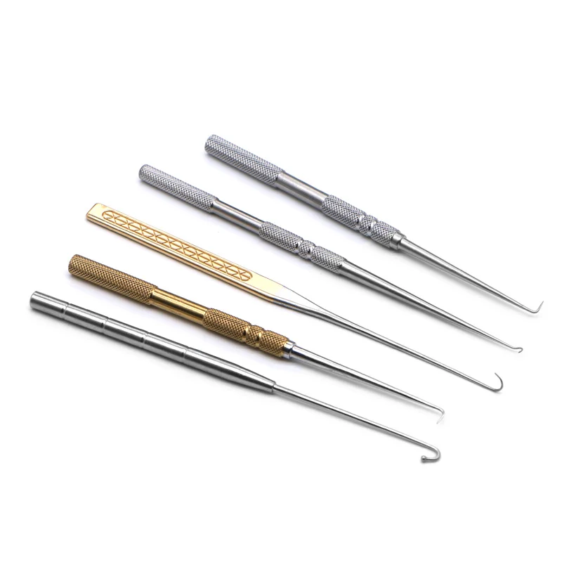 

Nase single claw pull hook Sharp head pull hook Question mark type pull noble steel only clay pull hook instrument