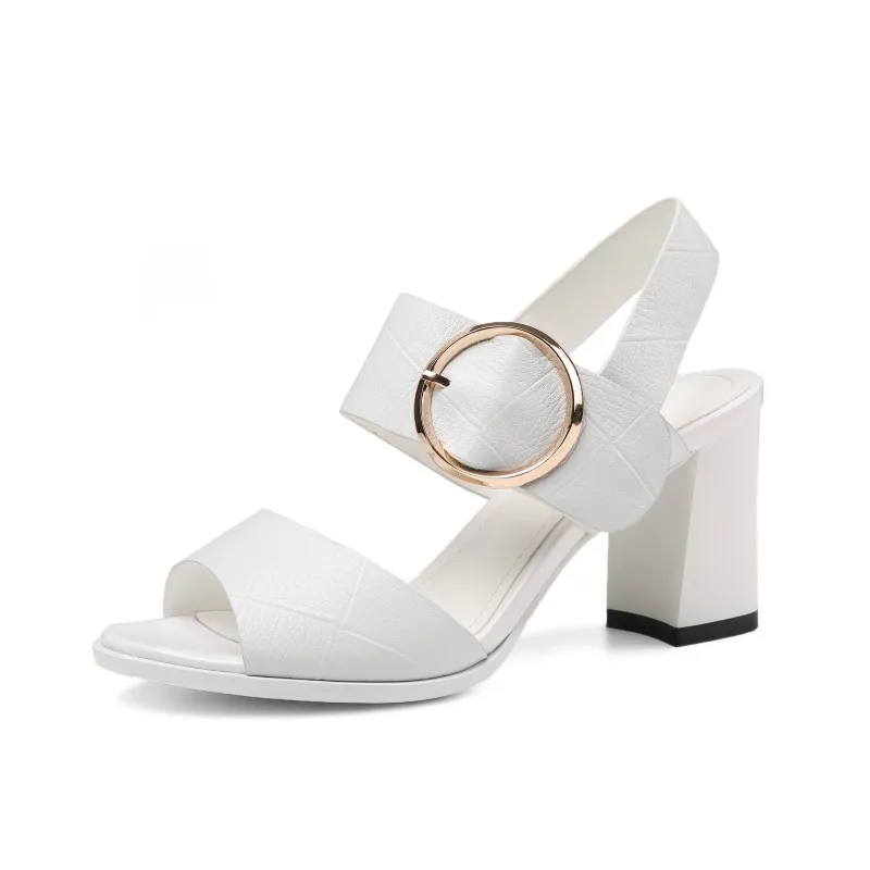 Сандалии женские на высоком каблуке босоножки с ремешком открытым носком и