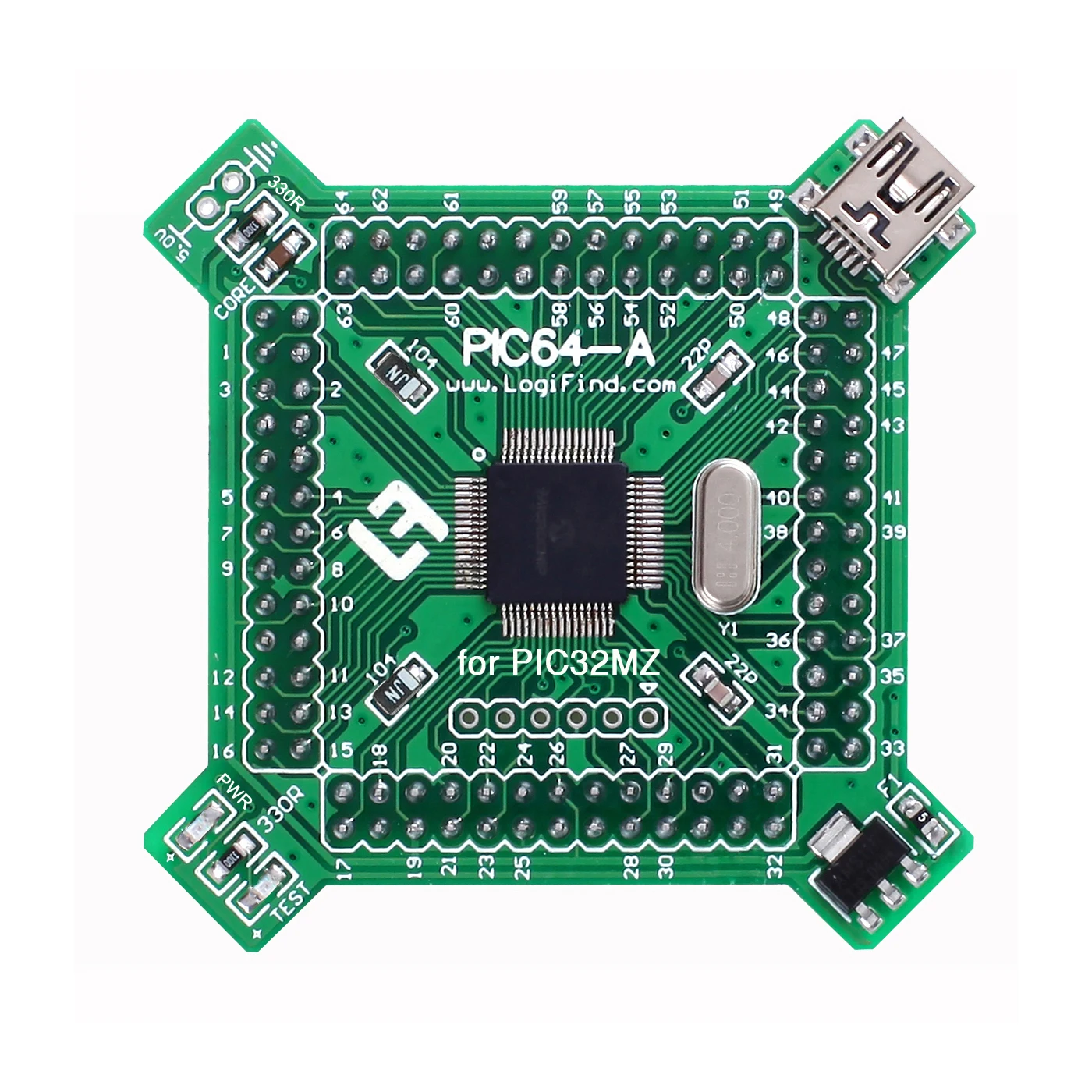 

PIC32 SCM Learning Development Board Core Board PIC64-A-MZ with PIC32MZ0512EFE064