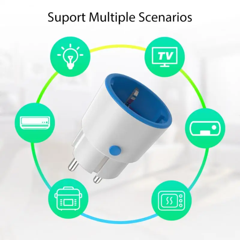 

Розетка электрическая Tuya Zigbee, 16 А, два цвета, с приложением