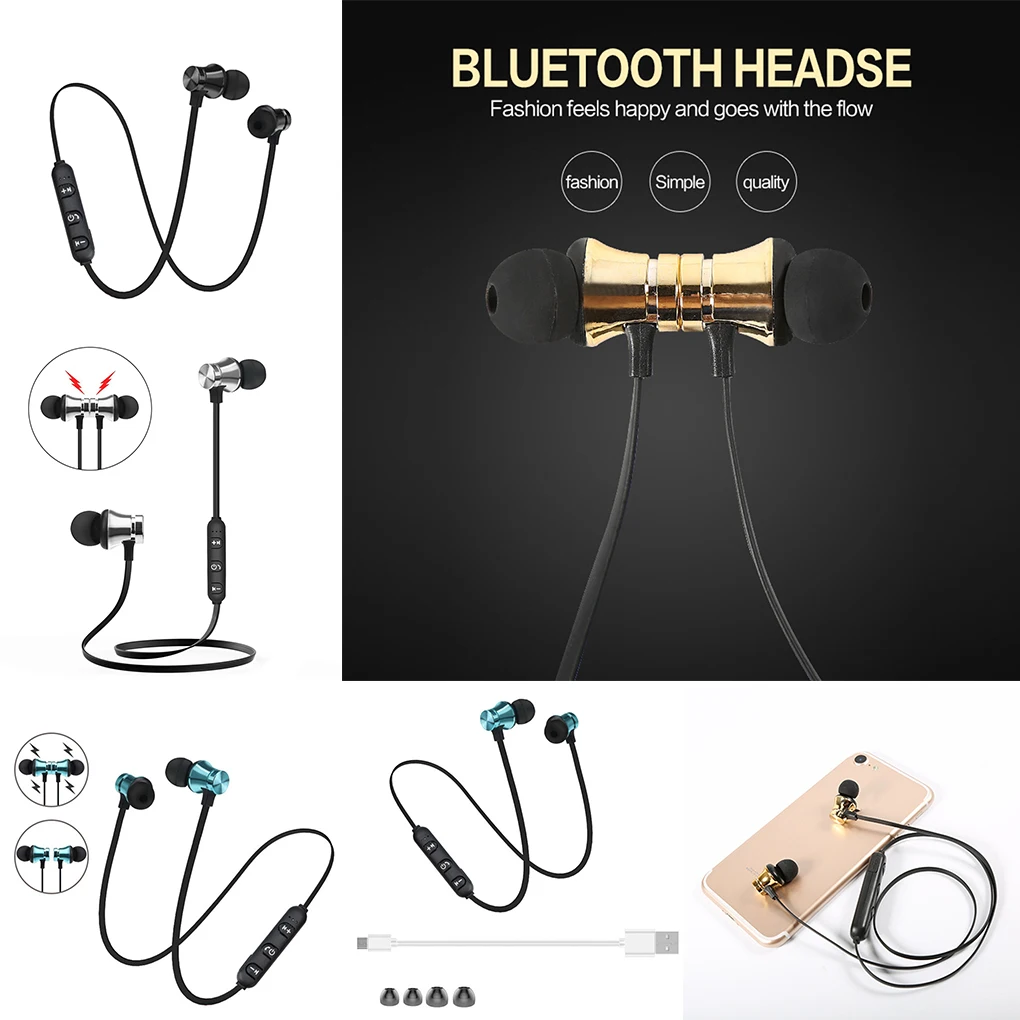 

XT11 Bluetooth 4.2 In-Ear Earphones Magnetic Neckband Sweat-Proof Sports Eaebuds Noise Reduction Music Earphones With Mic