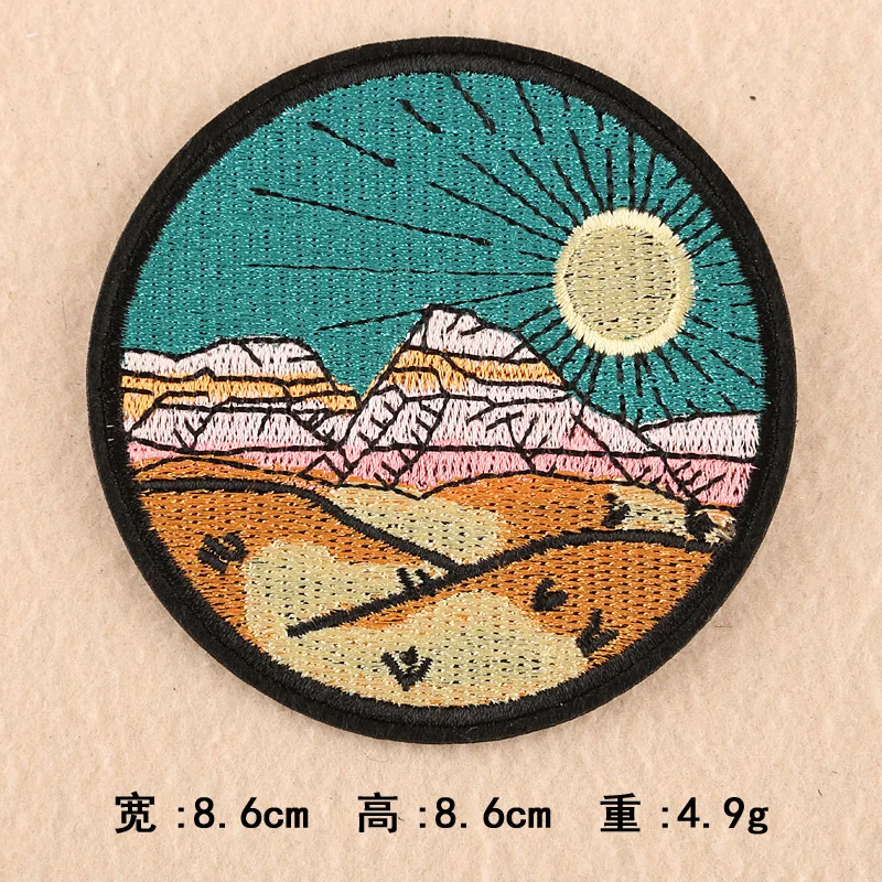 

Computer Embroidery Patch Round Badge High-End Clothing Accessories Patch Badge Embroidered Cloth Stickers Wholesale Clothing