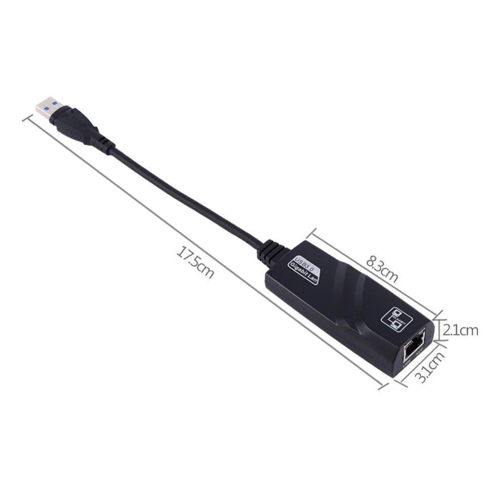 1 шт. USB Ethernet адаптер USB 3,0 до 10/100/1000 Мбит/с Gigabit RJ45 Ethernet cетевой адаптер LAN для ПК Mac поддерживает Uto MDIX