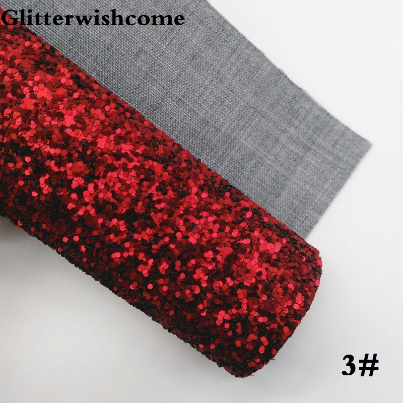 Glitterwishcome 21X29 см А4 Размер синтетическая кожа, матовая массивная блестящая кожа, искусственная ткань из искусственной кожи винил для бантов, GM042A - Цвет: 3