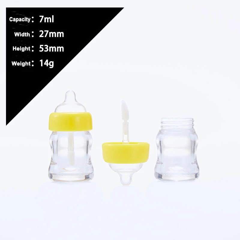 

10/30/50PCS New 7ml Empty Lip gloss Tubes with wand Milk bottle shape Makeup Cosmetic packing container