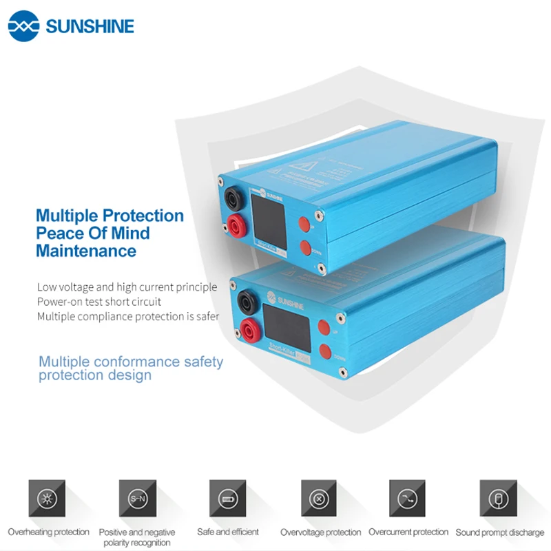 SUNSHINE P-20A/P-30A Обнаружение короткого замыкания для различных мобильных телефонов и компьютеров