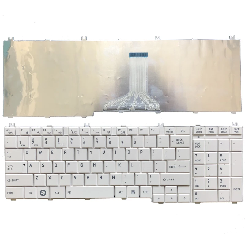 

Клавиатура для ноутбука toshiba Satellite C650 C655 C655D C660 C670 L675 L750 L755 L670 L650 L655 L670 L770 L775 L775D белая