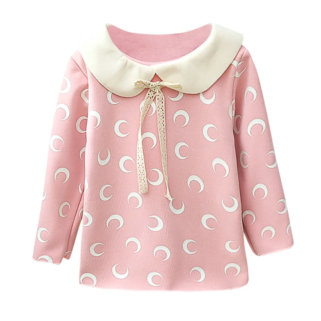 Джемпер с длинными рукавами для маленьких девочек плотная одежда малышей теплый