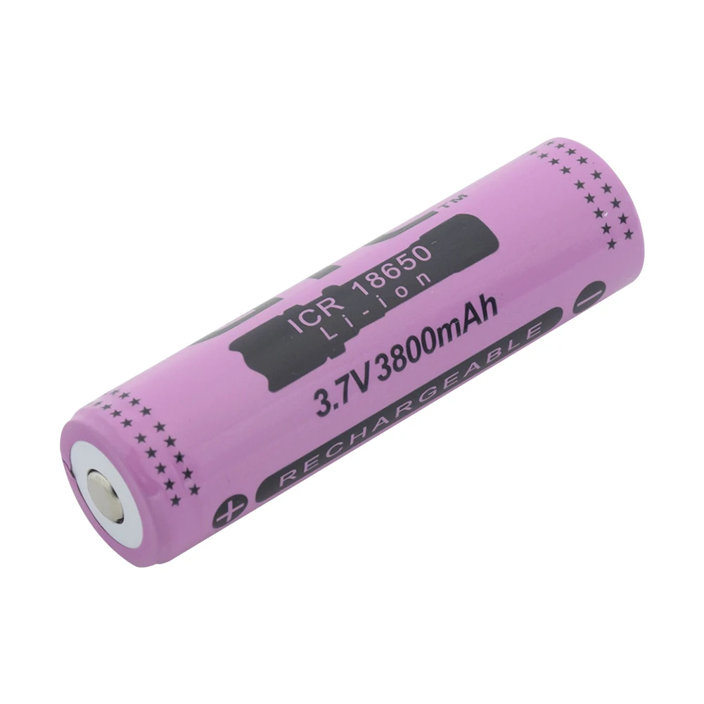 6/8/10 шт Розовый ICR 18650 3800mAh кнопки Топ батареи литий ионный аккумулятор для лазерной указки радио Банк