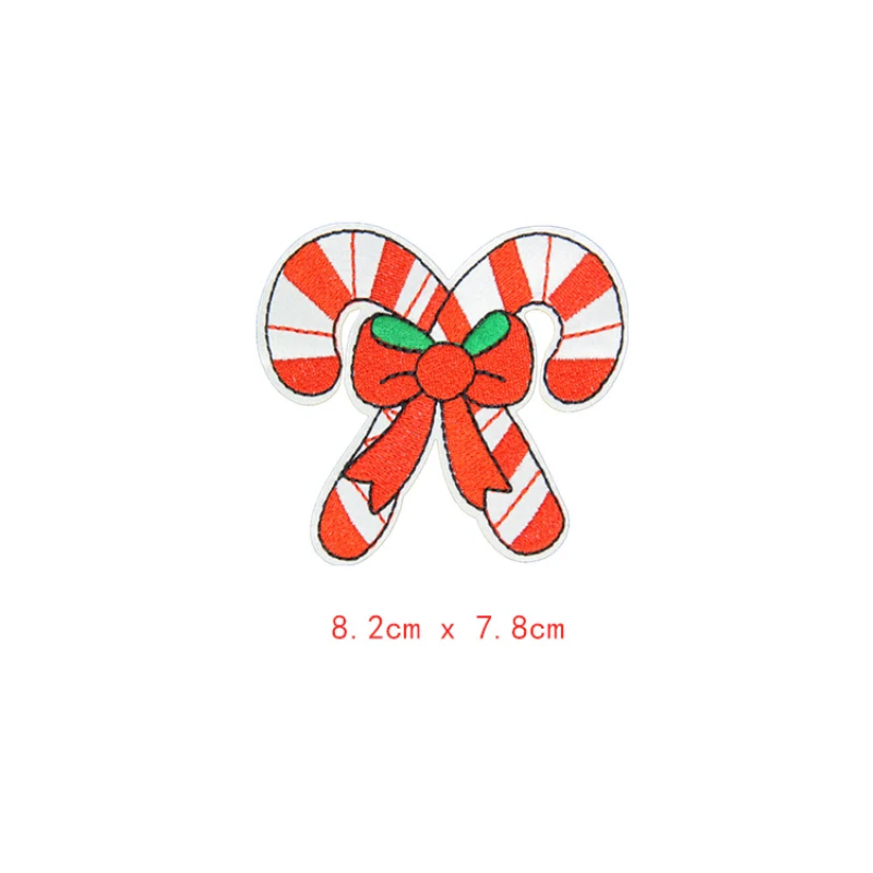 

30pcs Mix Christmas Pattern Embroidered Iron-on Patchs Badge Bags Hat Cap Jeans Applique Fabric stickers decoration scrapbook