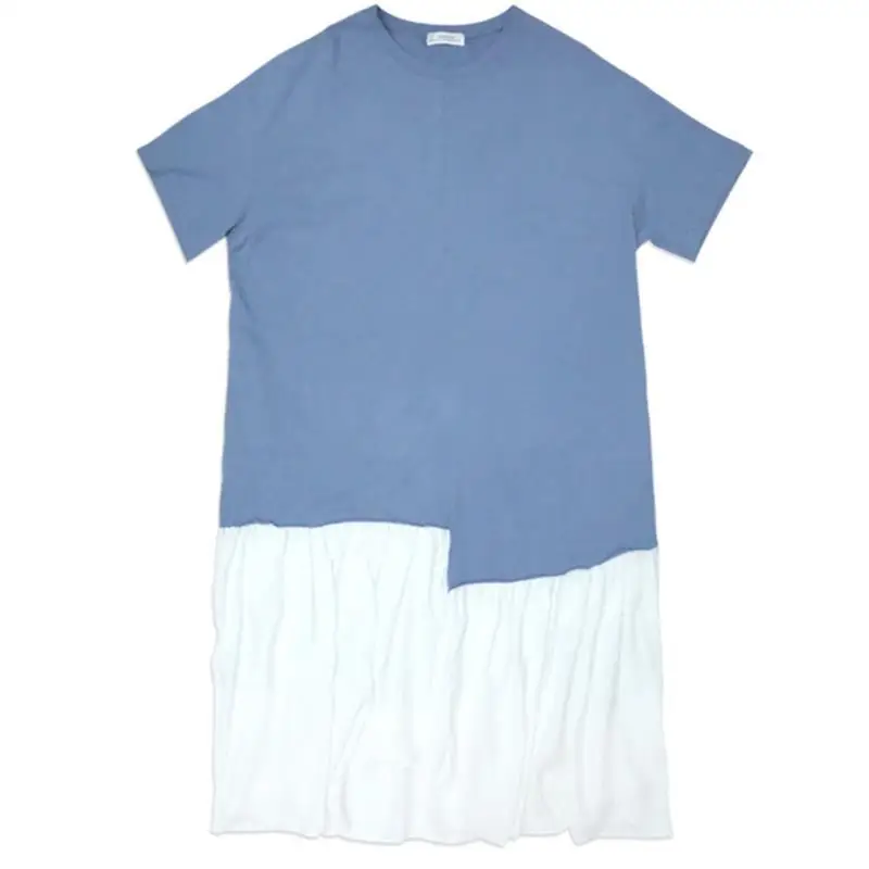 Летнее платье для беременных женщин элегантное контрастное цветное плюс размер