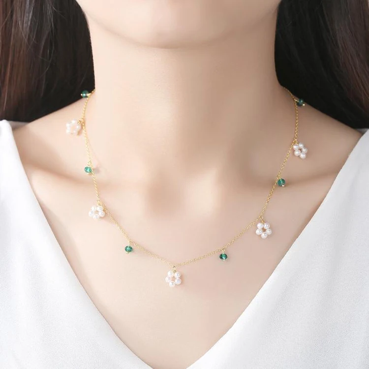 Ожерелье из серебра 925 пробы с натуральным жемчугом|necklace with|natural pearl necklacefashion necklace |