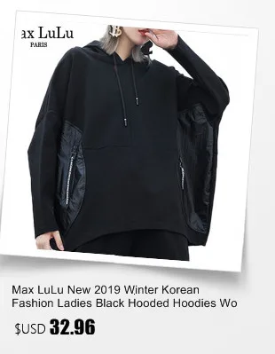 Max LuLu Korean Fashion Ladies Punk Streetwear Womens Thicken Fur Hooded Hoodies Casual Warm Sweatshirts Winter Clothing