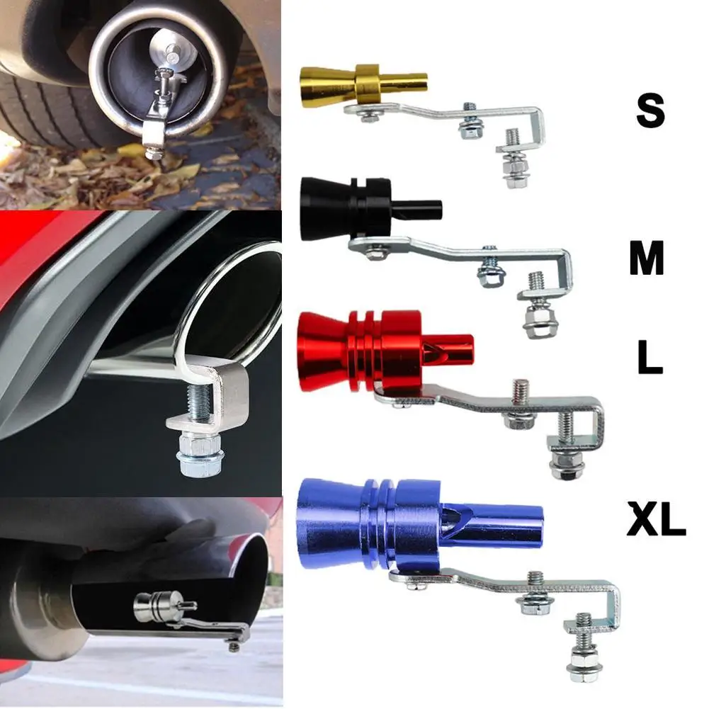

Brand New Universal Simulator Whistler Exhaust Fake Turbo Whistle Pipe Sound Muffler Blow Off Car Styling Tunning Red S/M/L