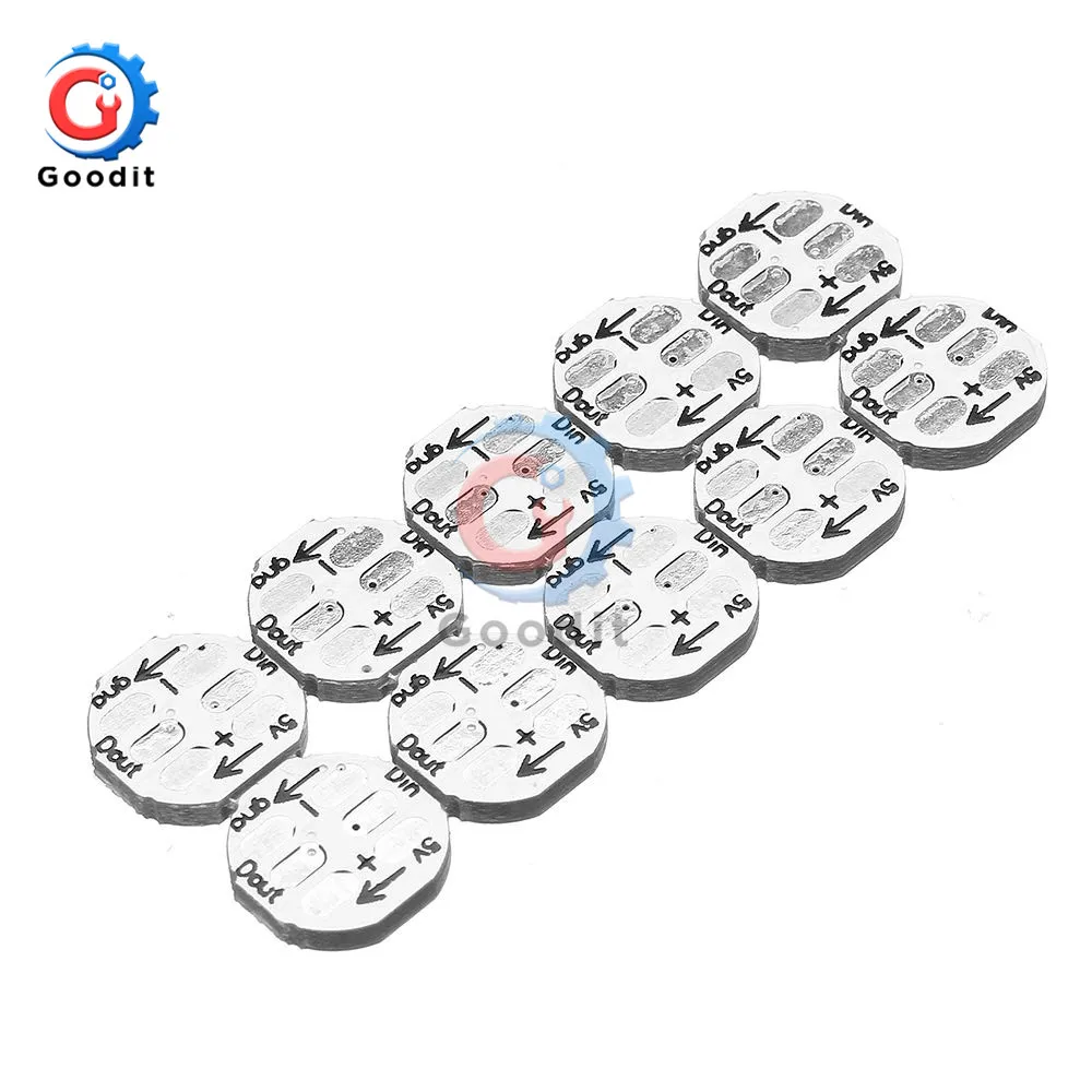 50Pcs Bits Digital WS2812 RGB LED Ring Full Color Highlighting 5050 SMD Leds Strip Module Microcontroller DC 5V for Arduino | Лампы и