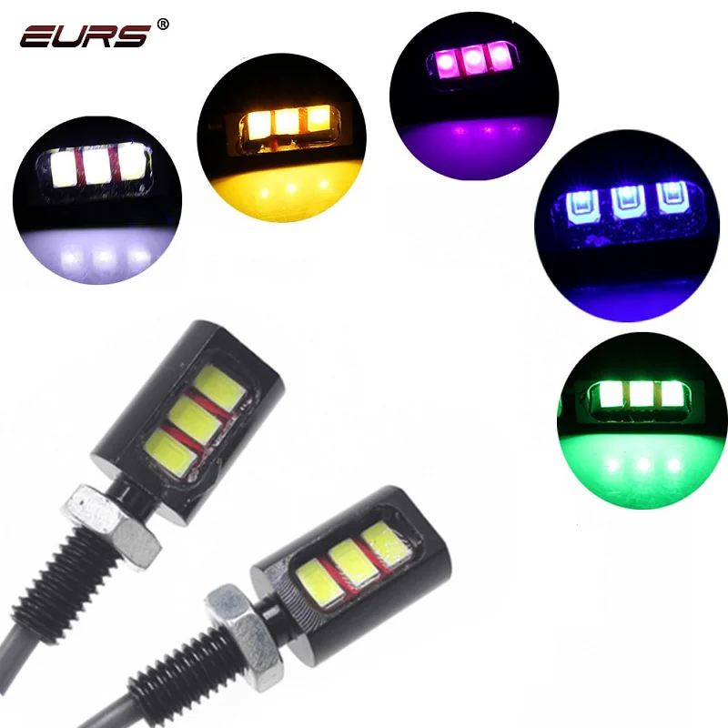 

2PCS Car Number Plate License light eagle lamp Screw Bolt LED 3 smd 12V 5630 5730 Auto Motorcycle Turn Signal Tail Lights