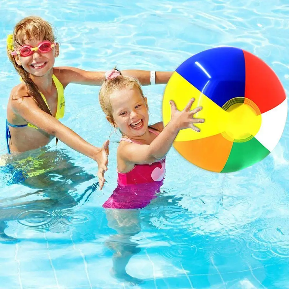 

23/30/40cm Inflatable Beach Ball Pvc Water Balloon Outdoor Summer Ball Color Parent-child Swimming Toy Toy Outdoor Beach Ra U0x1