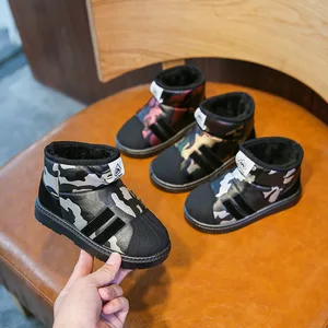 Детские зимние сапоги; Новые замшевые утепленные детские теплые сапоги; Бархатная теплая хлопковая обувь для мальчиков и девочек