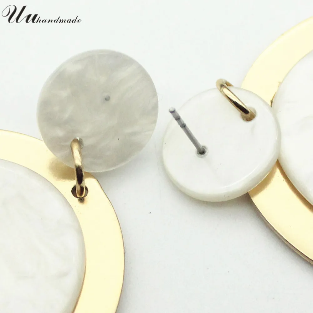

Pendientes Mujer Real Fine Jewelry Earing Brincos Earrings For Women Acrylic Earings Fashion 2017 Round Female Long Big Drop