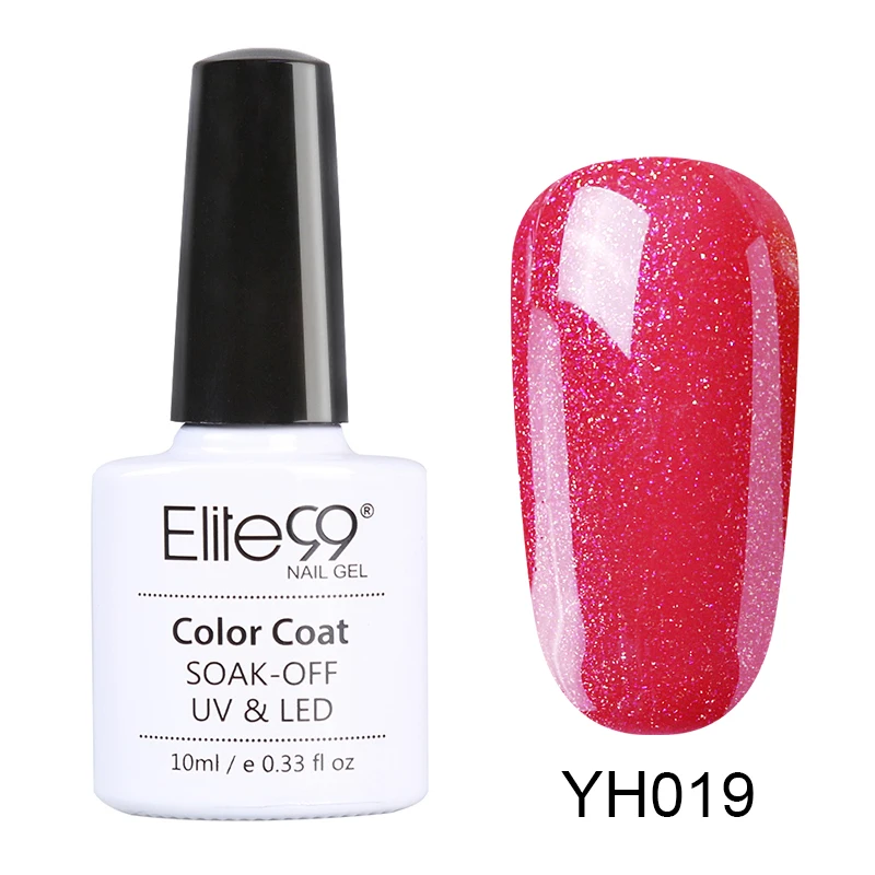 YH019 Elite99 10 мл розовый цвет УФ Гель-лак Полупостоянный праймер верхнее покрытие гель лак для ногтей, маникюр гель лак для ногтей - Цвет: YH019