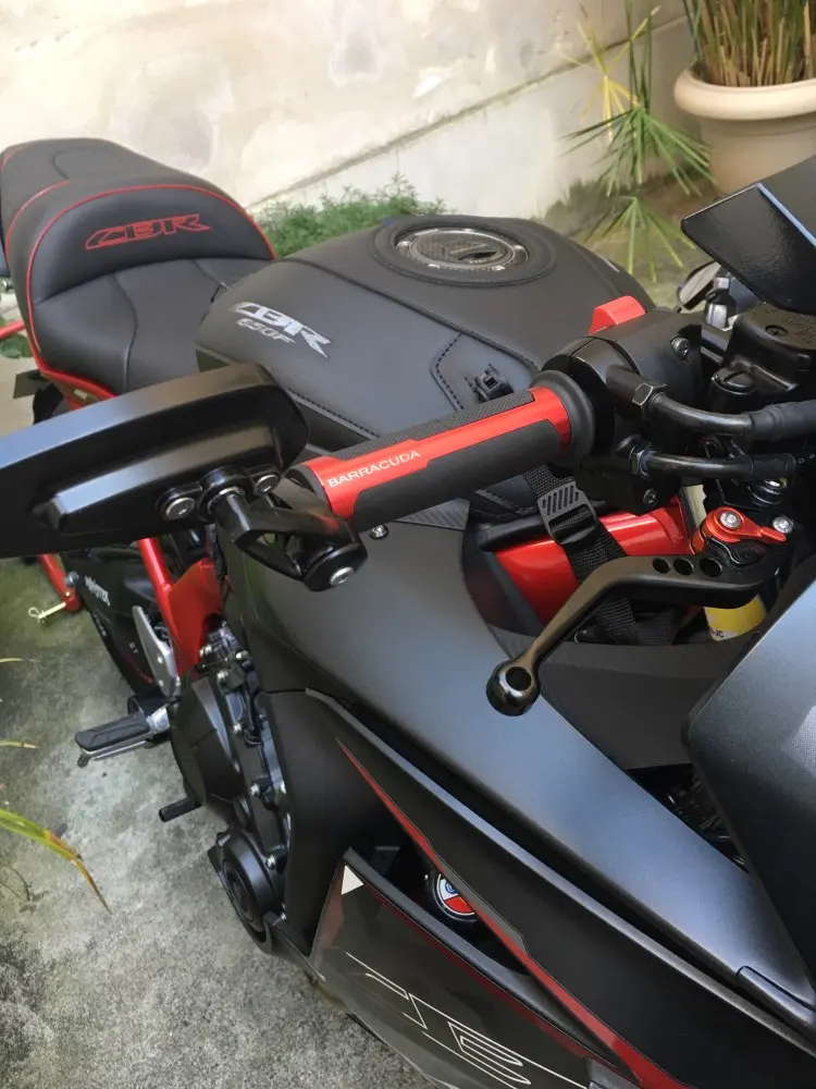 Для Suzuki GSXR 750 SV 650 GSR 600 GSX Honda CBR Yamaha TMAX 22 мм 7/8 ''мотоциклетные противоскользящие ручки и концы руля