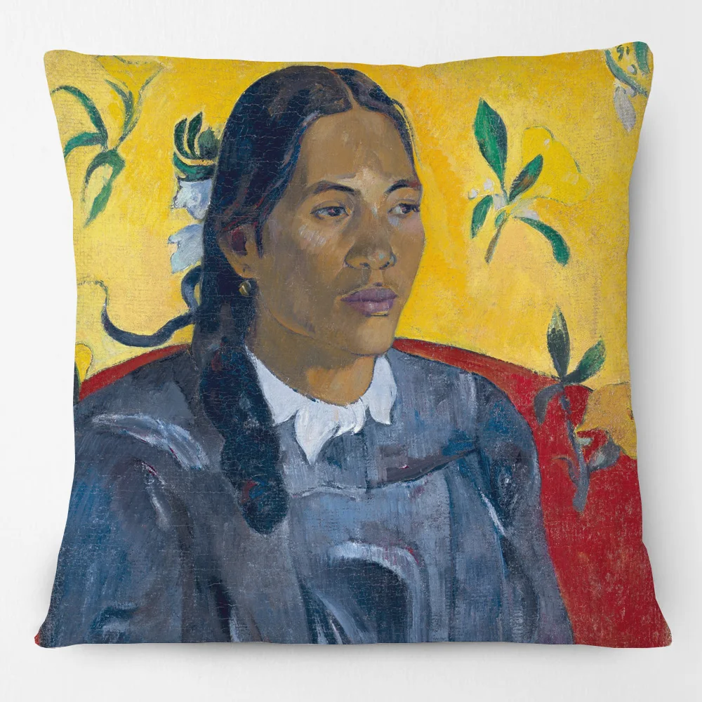 Послеимпрессионистский художник пол гаугуин наволочки с рисунком черная