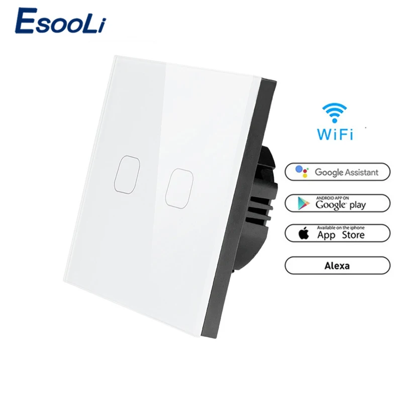 Esooli ЕС/Великобритания wifi умный сенсорный переключатель приложение беспроводной