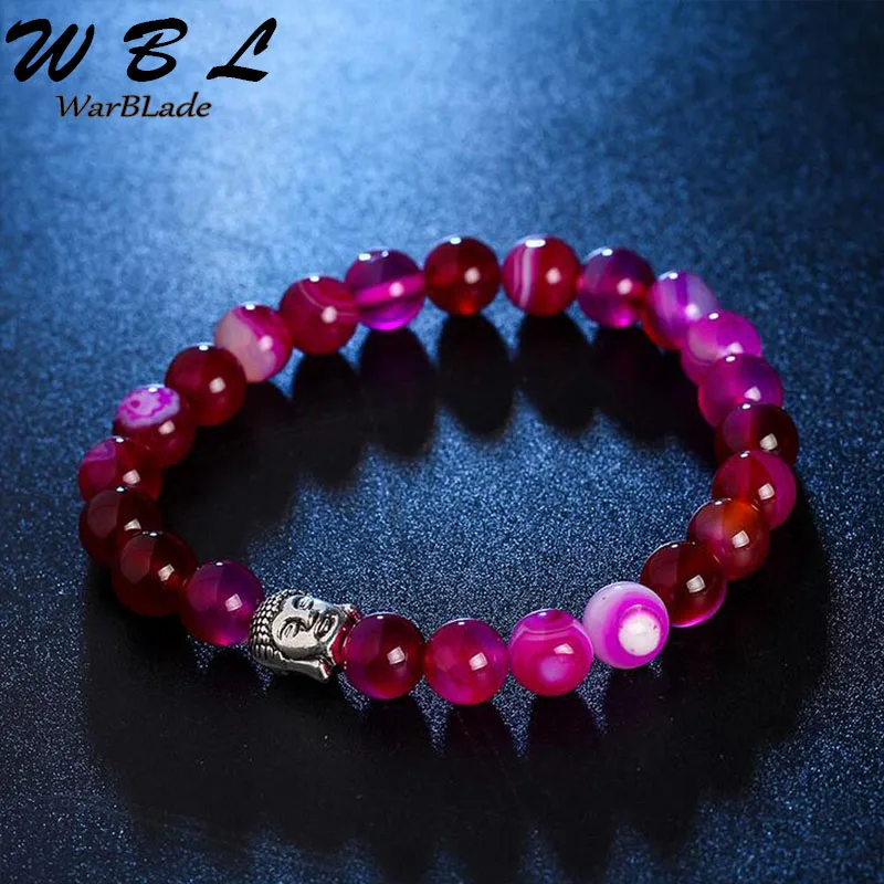WBL 2019 натуральный камень лавовые бусины браслет Мужчины очаровательные Будды