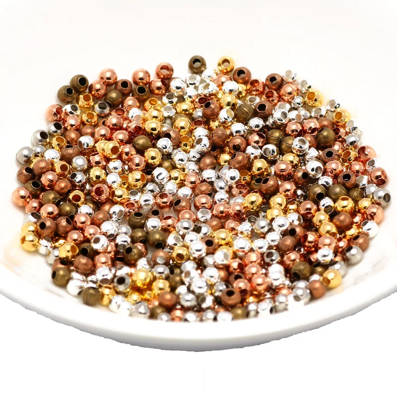 Разноцветные металлические бусины аксессуары для ожерелий браслетов