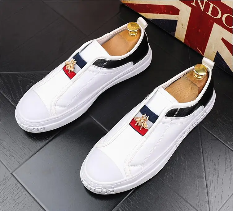 2020 NEW Luxury Casual Shoes Men Loafers Slip on High Quality Designer Moccasins Sneaker Footwear Male black white | Обувь