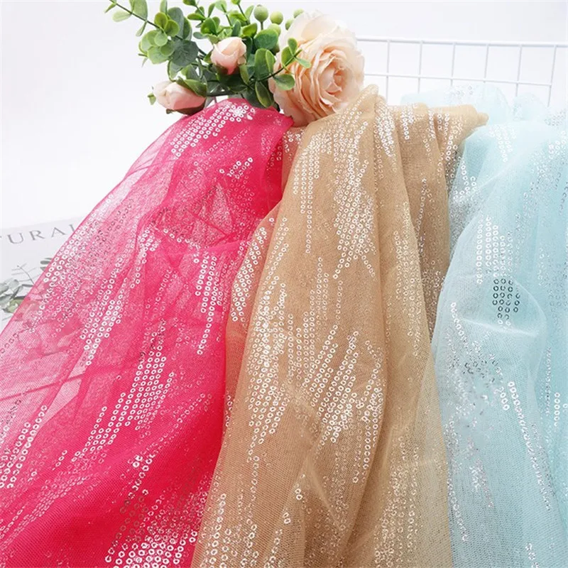 Бронзирующая Серебристая круглая блестящая ткань 1 метр рукоделие детское