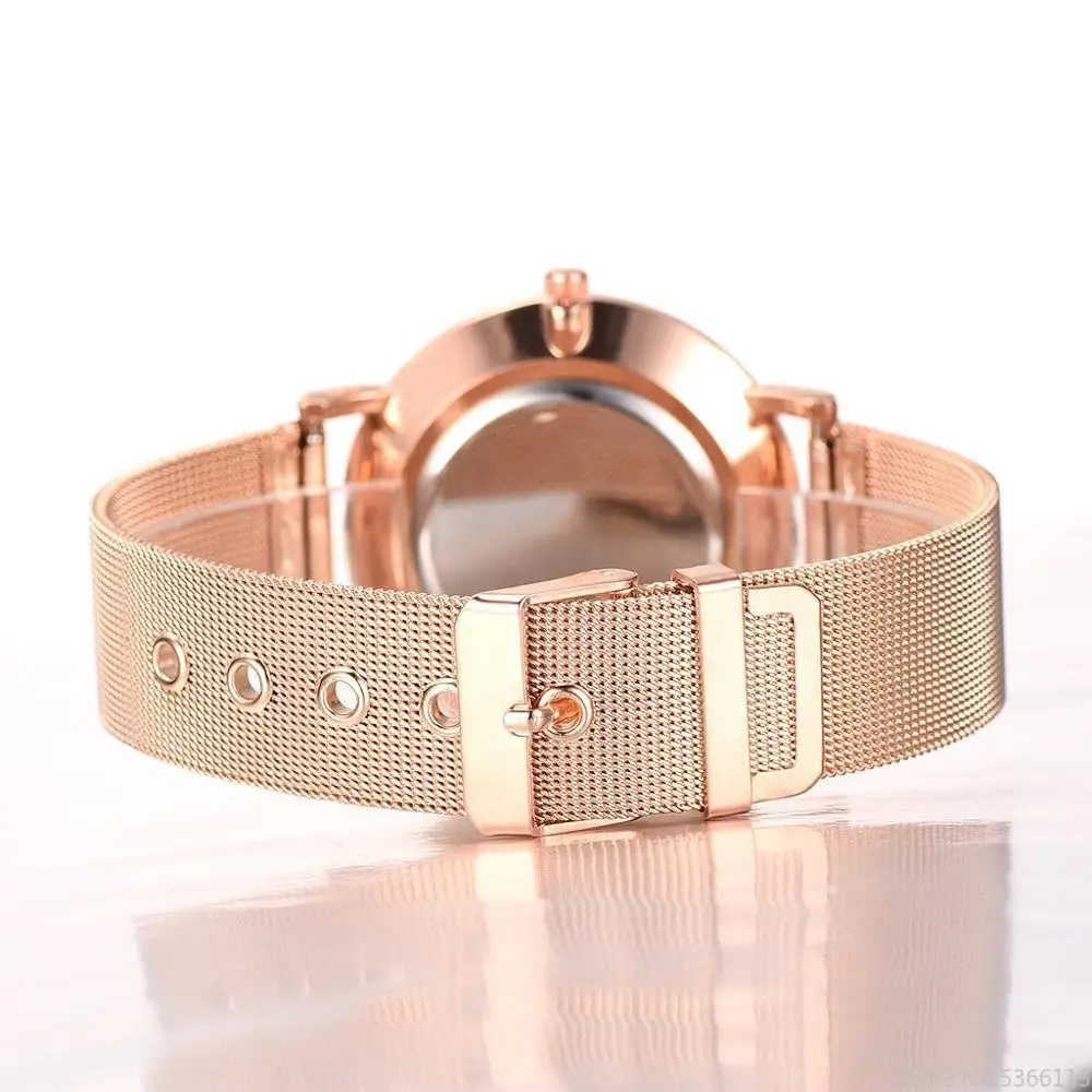 

2020 Ultra-thin Rose Gold Watch Minimalist Mesh Women Watch montre femme Watches Zegarek Damski Watch Relojes Para Mujer Reloj