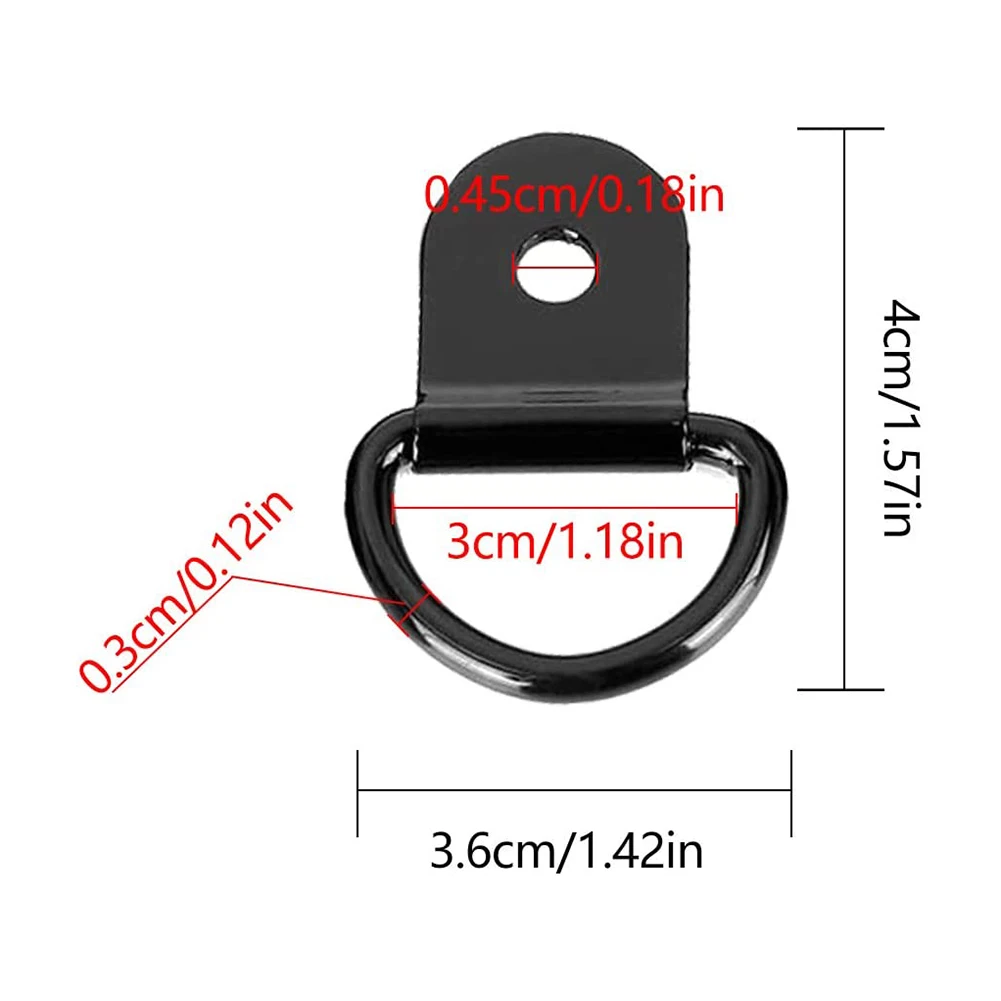 

40pcs Auto Car Stainless Steel Pull Hook Anchor D Shape Cargo Tie Down Ring Retainer Fixings for Trailer Truck