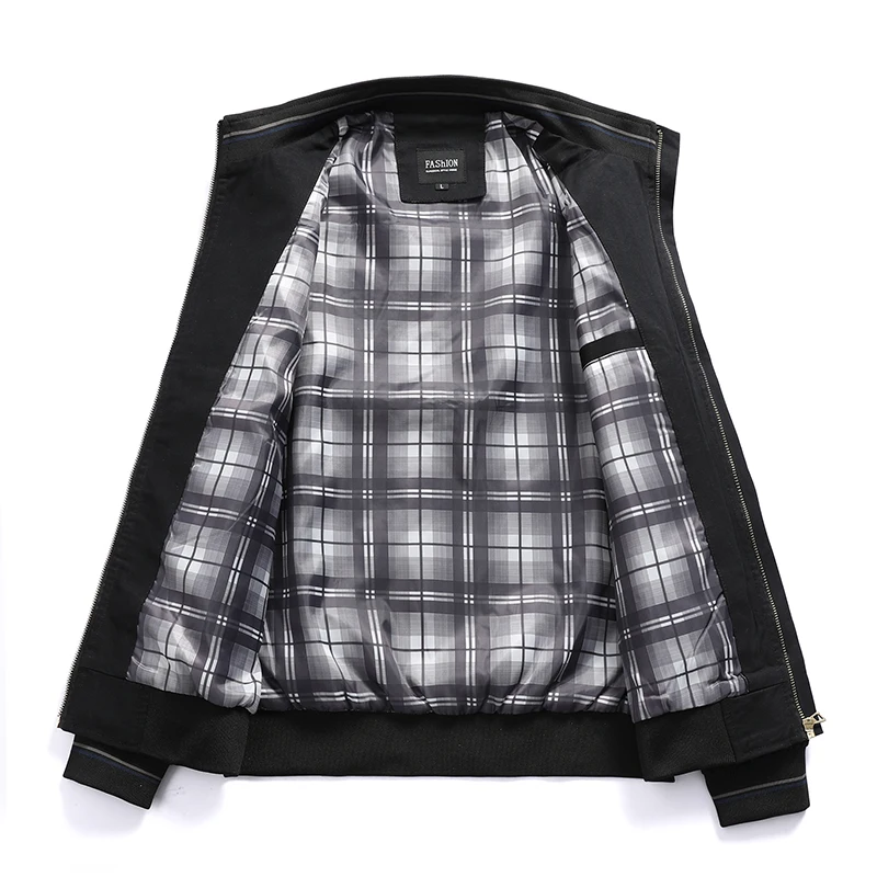 Мужская повседневная куртка-карго осенняя верхняя одежда с воротником-стойкой