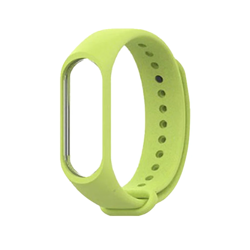 green Браслет для mi Band 4 3 спортивный ремешок часы силиконовый ремешок для mi band 3 4 браслет mi band 4 3 ремешок - Цвет: green