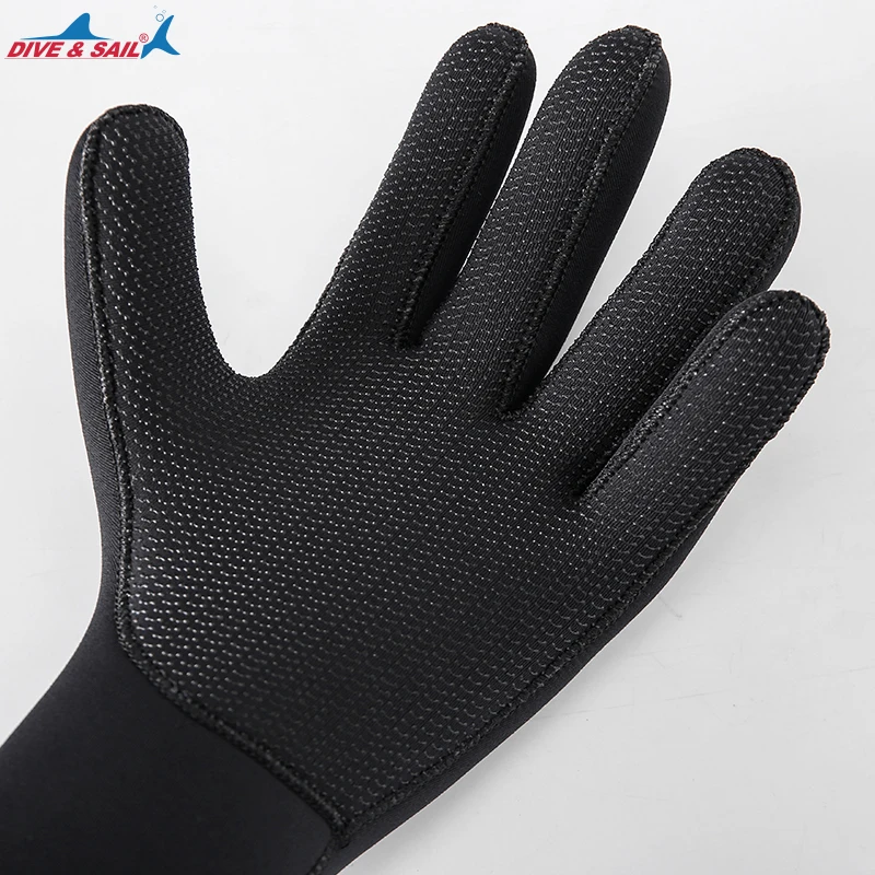Перчатки для воды, неопреновый теплый гидрокостюм с пятью пальцами 3 мм и 5 мм, зимние перчатки для подводного плавания, подводного плавания, гребли, серфинга, каякинга (art.: 3920cada4e9da) - 3920cada4e9da