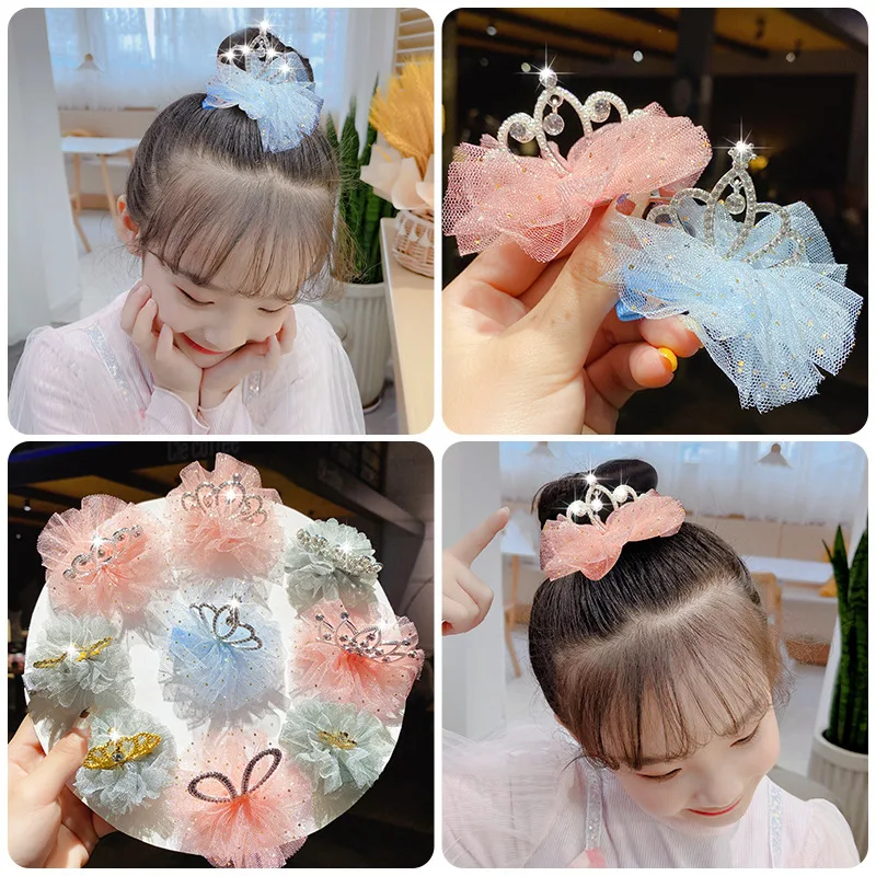 

New Cute Crown Rhinestone Pearls Hair Clips Barrettes Princess Girls Tiara Hairpins Party Headwear Fashion Hair Accessories