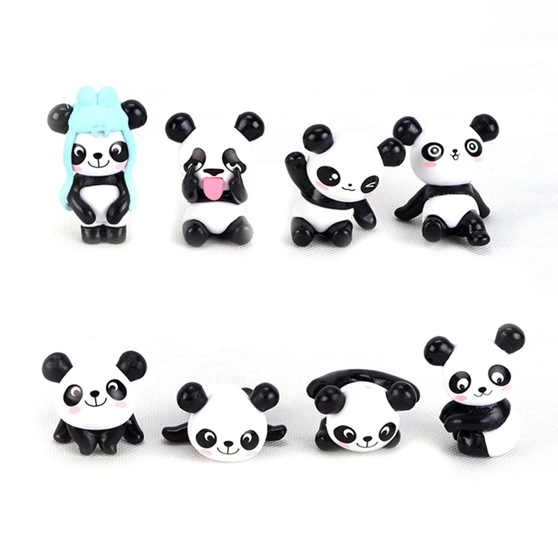 

1Pcs Cute Panda Moss Micro Landscape Terrarium Figurine Decoration Resin Funny Panda Kids Ornament Fairy Miniature Garden