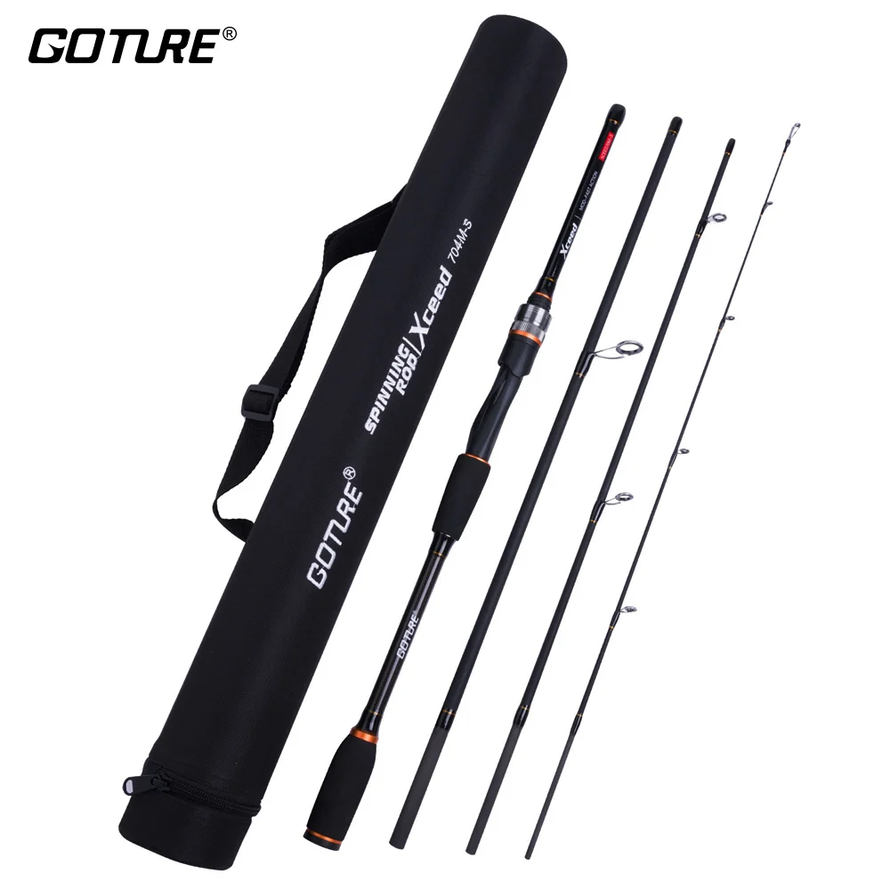 

Goture 4-Section Lure Fishing Rod 1.98M 2.1M 2.4M 2.7M 3M 30T+24T Carbon Fiber Spinning Casting Fishing Rod Bass Pike Travel Rod