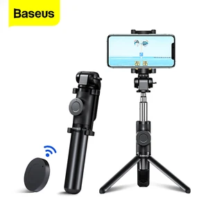 baseus bluetooth selfie stick tripod for iphone 11 pro xiaomi mi huawei samsung mobile phone flexible mini selfiestick monopod free global shipping