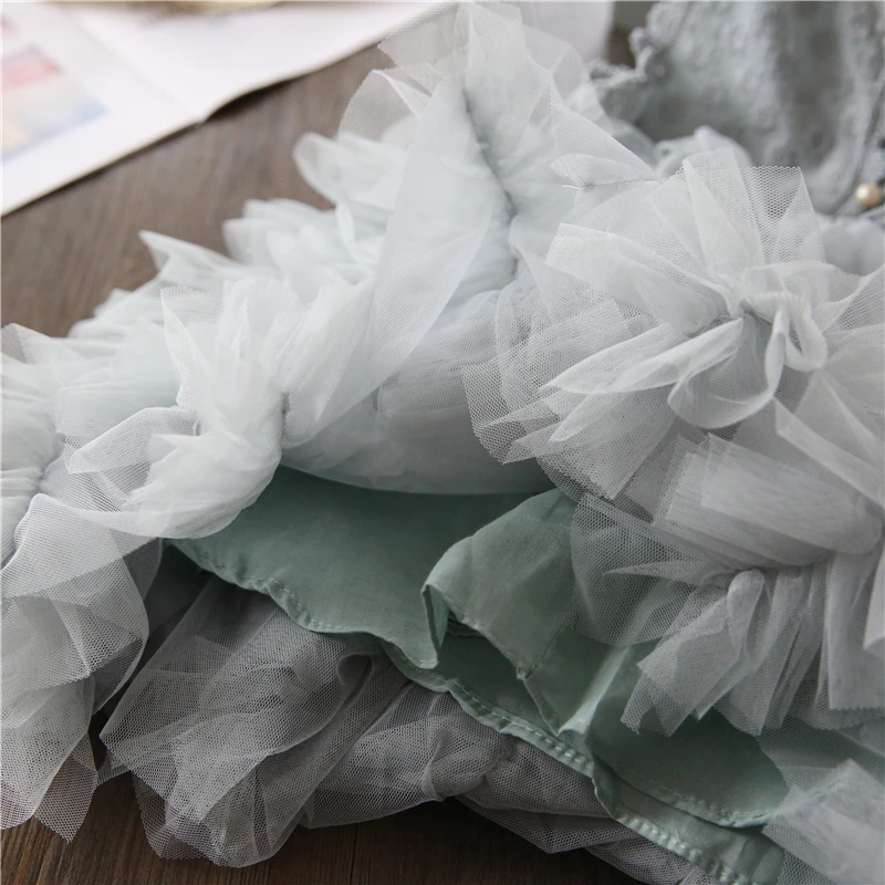 Baby Clothing Summer Girl Dress Tulle Flower Kids Party Dresses For Girls Infant Events Ceremony Wedding Gown 4 5 8 Year | Детская