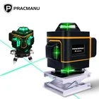 Лазерный уровень PRACMANU, самонивелирующийся 4d-уровень 16 линий, горизонтали и вертикали на 360 градусов с пересечением