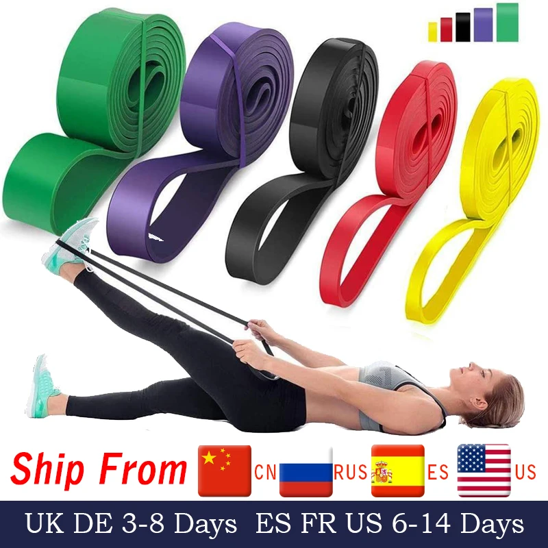 

Fitness 208cm Rubber Resistance Bands Yoga Band Pilates Elastic Loop Crossfit Expander Strength gym Exercise Equipment