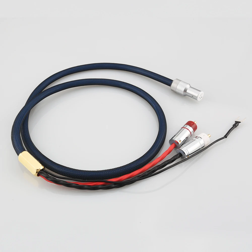 2021 Hifi audio 4 core OFC посеребренный G5 shield RCA 5 pin DIN XLR U spade plug Audio Phono кабель тонарма с