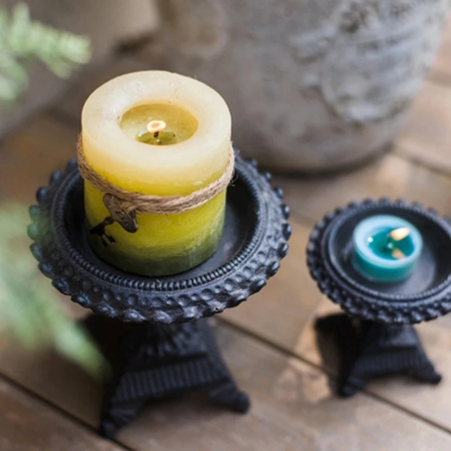 Ретро подсвечник Железный стол центральный подсвечники для чайника