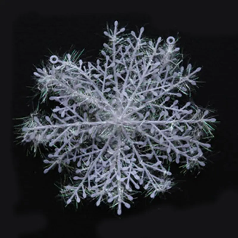 18cm x 6pcs Christmas Display Window Artificial Snow Decoration Snowflake String Xmas Party Romantic Wedding Double Side Sticker SnowflakeCM - Цвет: 18cm x 6pcs