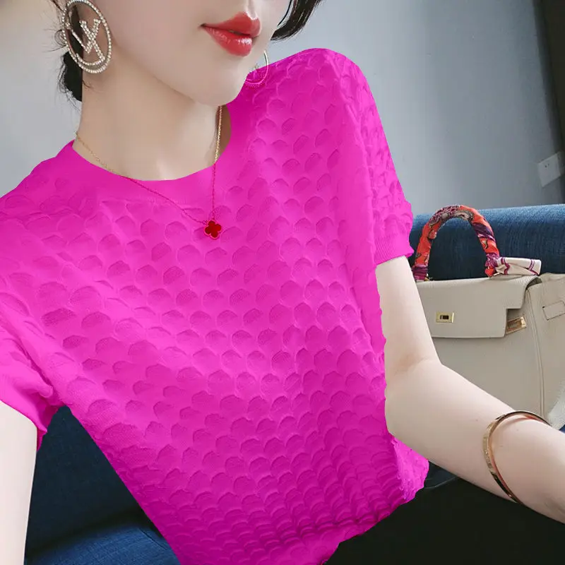 

2021 summer knitted short sleeve for women