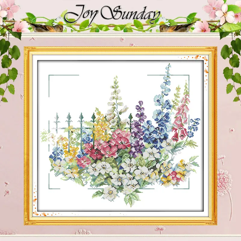 

Garden Patterns Counted Cross Stitch 11CT 14CT Cross Stitch Set Wholesale Flower Cross-stitch Kit Embroidery Needlework