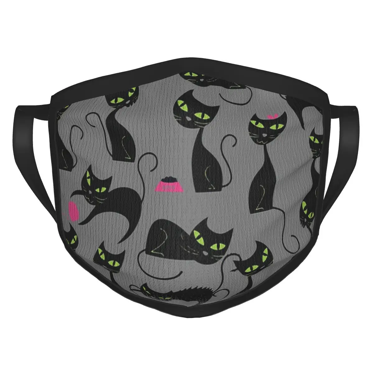 

Маска для лица для кошек многоразовая моющаяся дышащая черная окантовка шарф против ветра для взрослых унисекс на заказ